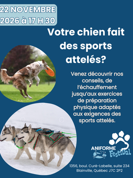 Votre chien fait des sports attelés? - 22 novembre 2026