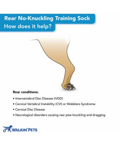 WALKIN'PETS - Toe Up (Rear No-Knuckling Training Sock)