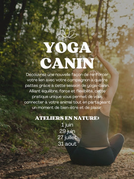 Ateliers YOGA CANIN 1 juin | 29 juin | 27 juillet | 31 août